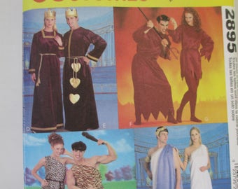 McCalls M 2895 Sewing paper pattern adult couples costume pattern size (xsm-sm-med-lg-xlg) uncut