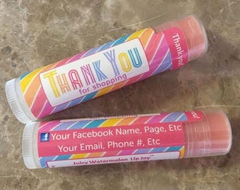we are #1, 48 Personalized Lip Balm, chapstick, consultants gifts, best reviews, happy customers, live sales, business cards, promotional