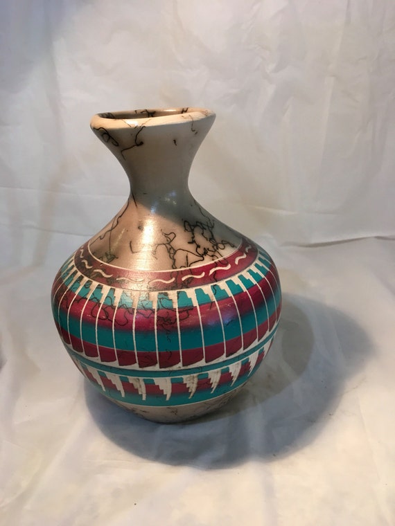 Authentic Horse Hair Navajo Pottery by Ernest John