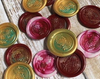 Pineapple wax seals-Set of 5