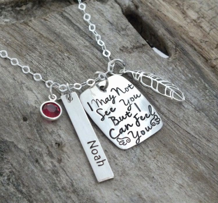 Memorial necklace Loss of Loved One Jewelry by TheSilverWing