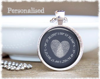Map Coordinates Jewelry • Long Distance Friendship • Personalised Jewelry • Best Friend Gift • Latitude Necklace • Going Away Gift
