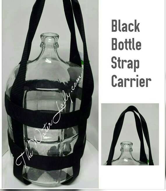 3 Gallon Tall BLACK water bottle STRAP by TheWaterLadyCreated