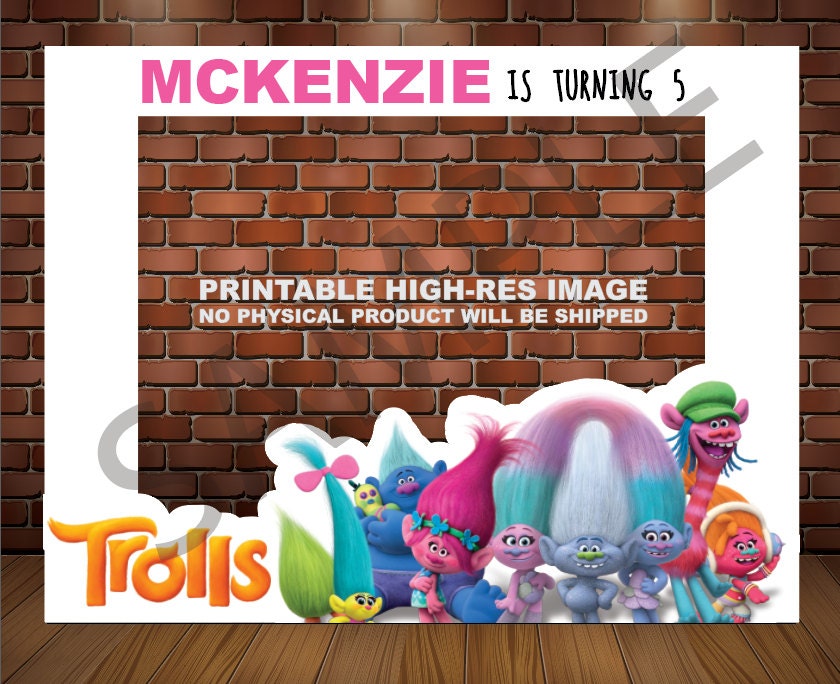 PHOTOBOOTH FRAME TROLLS Movie Photo Booth Prop Printable
