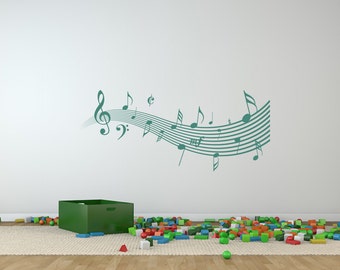 Wall Decal Art music wall decal | etsy Wall Decal Art music wall decal | etsy