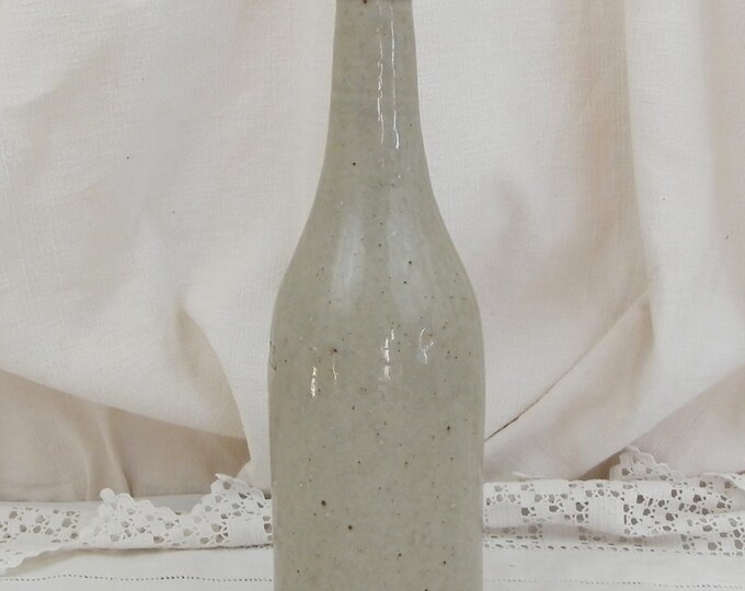 Large Antique French Salt Glazed Stoneware Bottle from the Town of Laval, French Country Decor, Farmhouse Decor, Brocante, Retro, Vintage