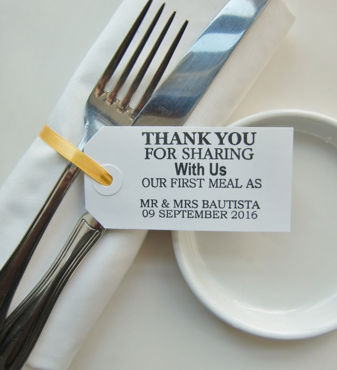 Wedding Napkin TiesPersonalized Wedding Table DecorTHANKYOU