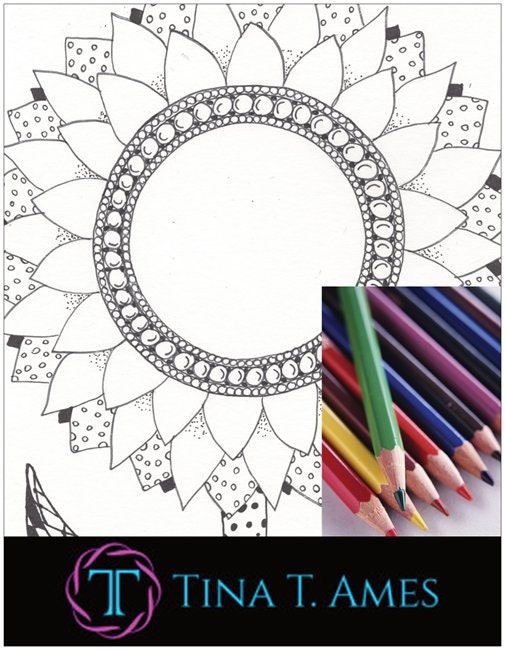 Download Sunflower Coloring Page Adult Coloring Book Garden Coloring