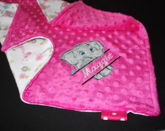 Minky Baby Blanket,Monogram Baby Blanket, LOVEY Blanket, Baby Security Blanket, Baby Shower Gift