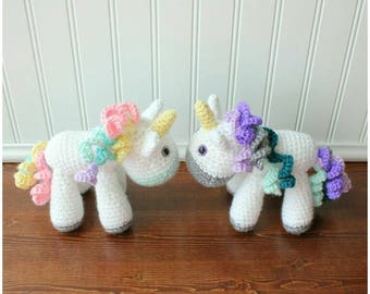 Crochet Unicorn Plush - Small Unicorn Toy - Toddler Toy - Stuffed Animal - Baby Shower Gift - Toddler Gift - Gifts Under 25 - Birthday Gift