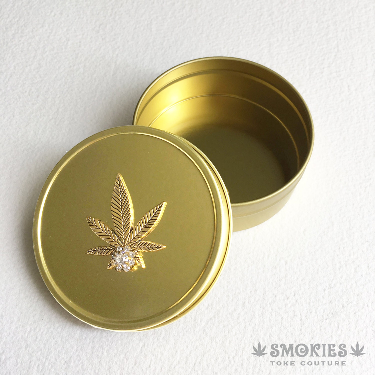 GOLD stash tin weed tin storage tin tin box stash