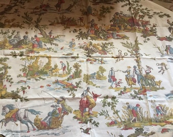 French Country Romantic Toile Les Plaisirs Agrestes by Brunschwig and Fils