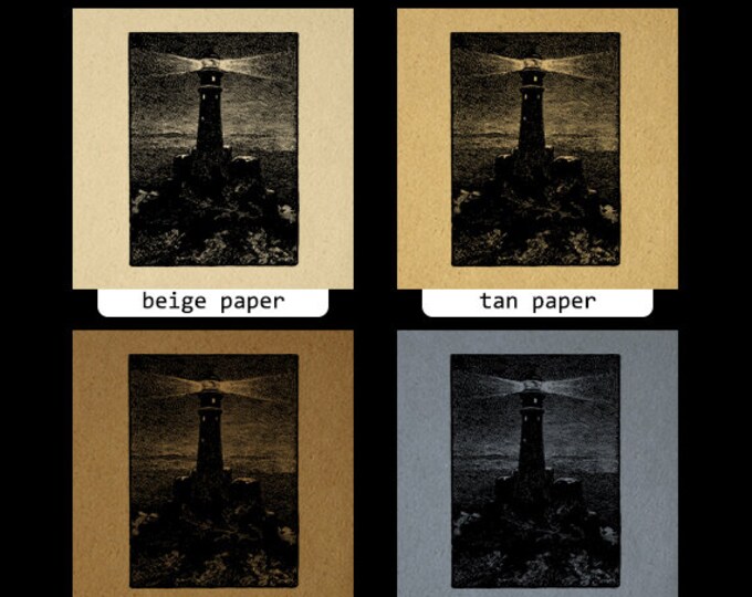 Printable Graphic Lighthouse Download Ocean Image Digital Artwork Vintage Clip Art Jpg Png Eps HQ 300dpi No.3597