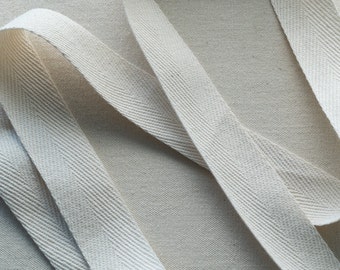 1 Inch Wide Cotton Twill Tape, Heavyweight - 1, 5 or 10 yards