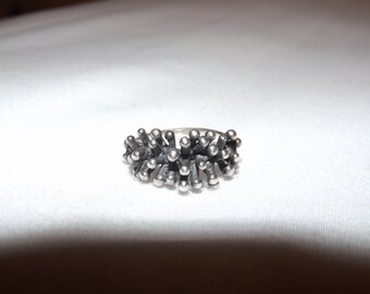 Mid Century Sterling Silver Abstract Anemone Ring-On Sale Now!