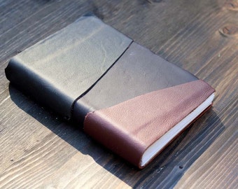 Brown and Black Leather Journal