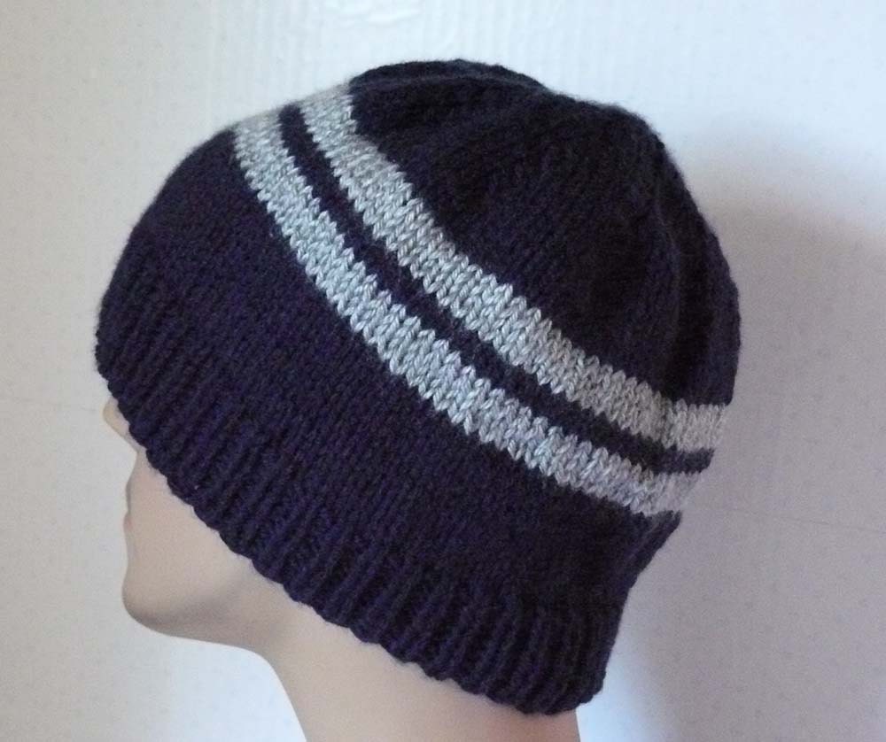 Knitting PATTERN, Knit Beanie Pattern, Mens Knit Hats Patterns, Knit