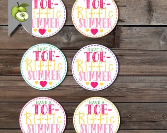 Toe-riffic nail polish gift tags, Teacher Appreciation Nail Gift Tag, nail gift tag, Nail varnish gift tag, DIY Printable, INSTANT DOWNLOAD
