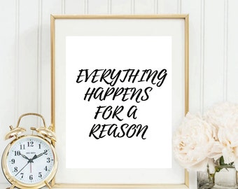 Unique everything happens for a reason related items | Etsy