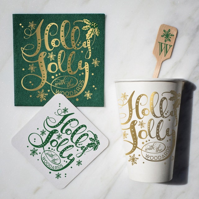 personalized party cups wedding napkins and by GraciousBridal