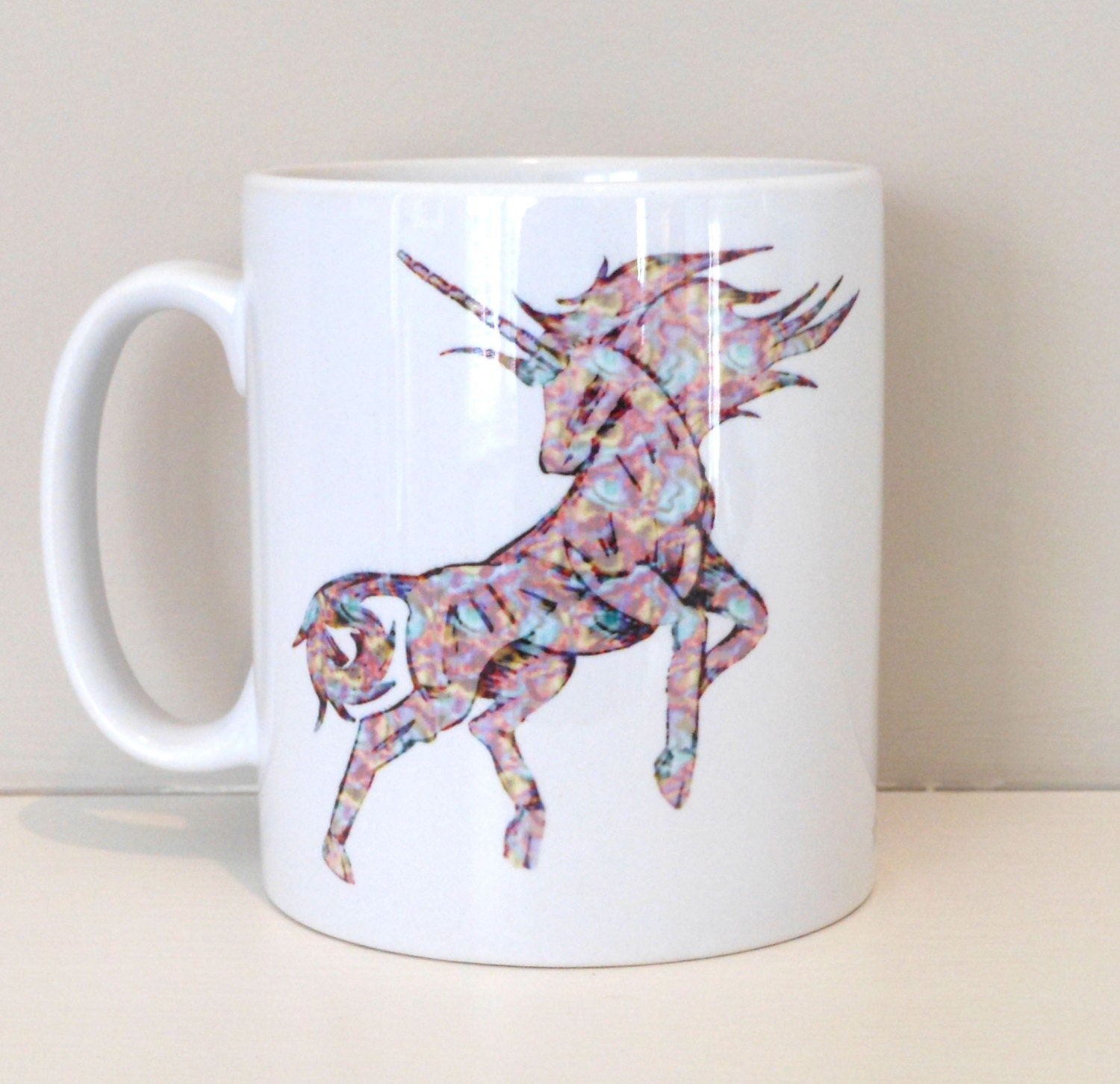 Unicorn Mug. Unicorn print ceramic mug. Home decor.