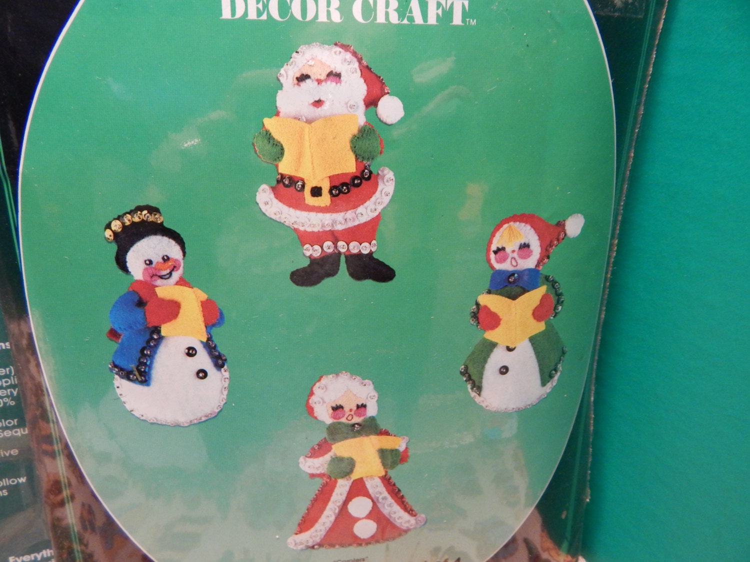 Vintage Sequin Christmas Ornament Kits 