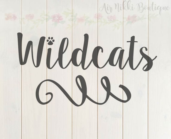 Download Wildcats paw print SVG PNG DXF files instant download