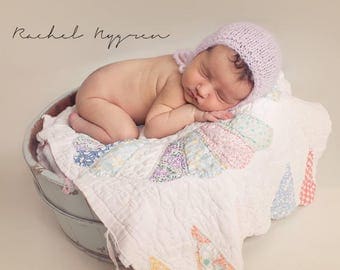 newborn fuzzy hat, newborn girl prop, girls photo hat, photography prop, photo prop, handmade bonnet, textured prop hat