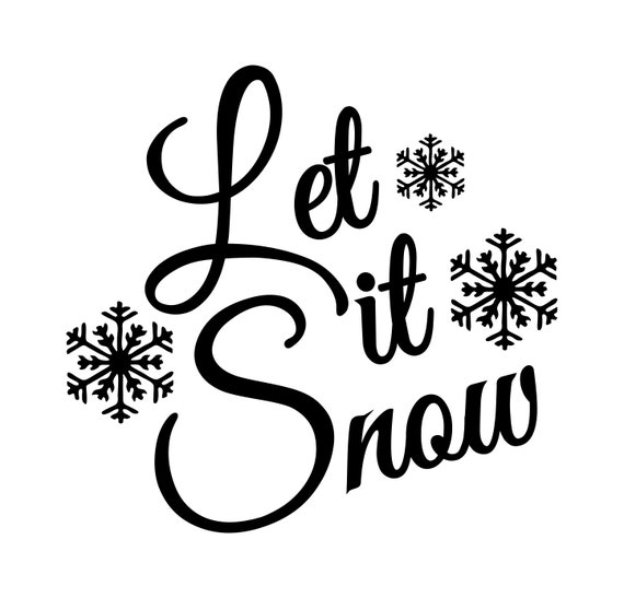 Let It Snow Decal Christmas Shadow Box Decal Winter