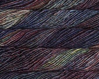 SALE 25% OFF Malabrigo Mecha Pocion Merino Wool #139 in bulky weight 1 ply yarn, pastel blue, green, purple, yellow in 100 gram skein
