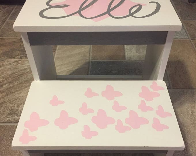 Personalized Handpainted Two Step Stool