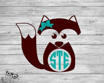 Fox Decal, Fox Monogram Decal, Fox Car Decal, Monogram Fox Decal, Fox Laptop Decal, Fox Window Decal, Fox - Your choice of size and colors