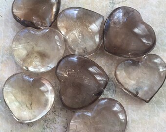 Smoky Quartz Hearts