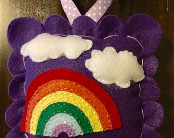 Rainbow Tooth Fairy Pillow. Girl Tooth Fairy Pillow. Tooth Fairy Pillow. Tooth Fairy Pillow