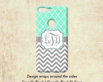 Monogram Google Pixel Case - Pixel XL Case - Personalized Google Pixel Phone Cover - Monogram Gift - Personalized Phone Case