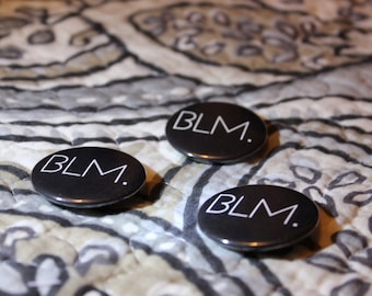 Black Lives Matter Abbreviation Pinback Button