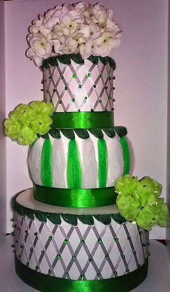 themed shower bridal emerald Emerald Green Silver Themed White Green by