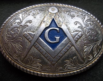 Masonic belt buckle | Etsy