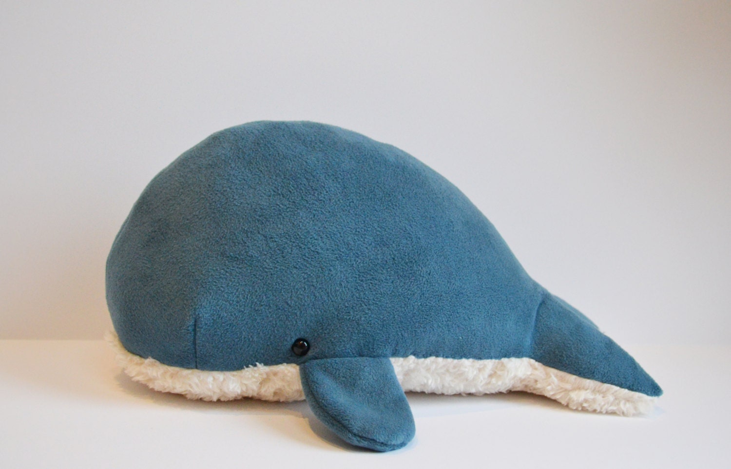 Sperm Whale Plush Deep Blue Furry Belly Large Personalization