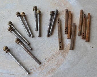 Vintage Door Hinge Pins and Knob Spindle, Architectural Salvage Reclaimed Hardware Supply