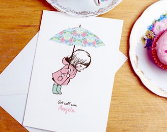 Personalised Get Well Soon Card / Under the Weather Card