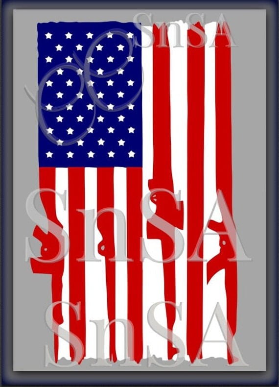 Rifle Flag SVG Gun Memorial America USA 2nd Distressed ...