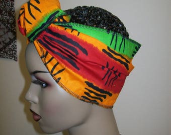 Mini Head Wrap African Scarf African head wrap/Rasta Head Wraps/ African Head Band