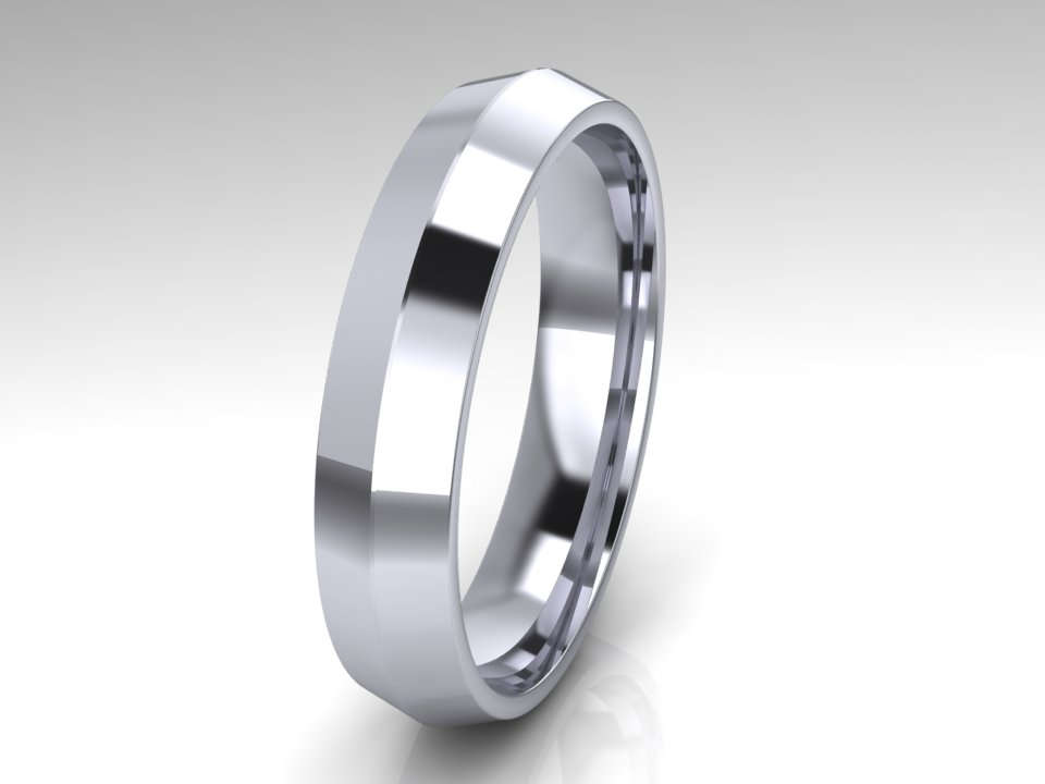 Mens Ring / Mens Wedding Band / Wedding Band / 33K White Gold ...