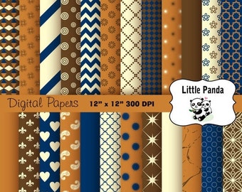 Blue cream wallpaper | Etsy