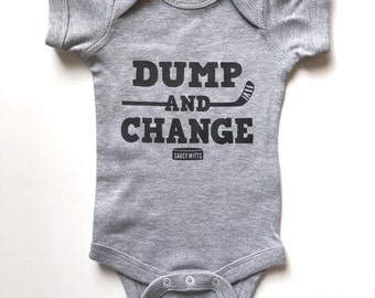 Hockey Baby Gift Dump and Change Hockey Infant Bodysuit One Piece