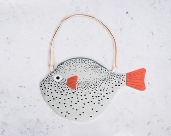 BIG GREEN PUFFERFISH (big green balloon) - bag fish