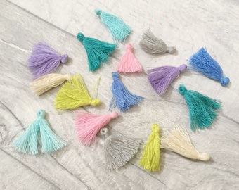 Tassel Charms, Cotton Tassels, Charm Pack, Ready To Use, Jewellery Making, Bead Supplies