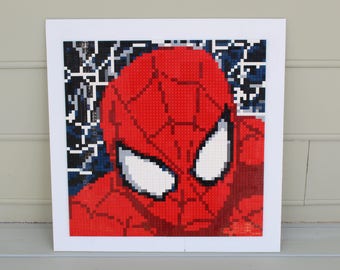 spiderman lego mosaic