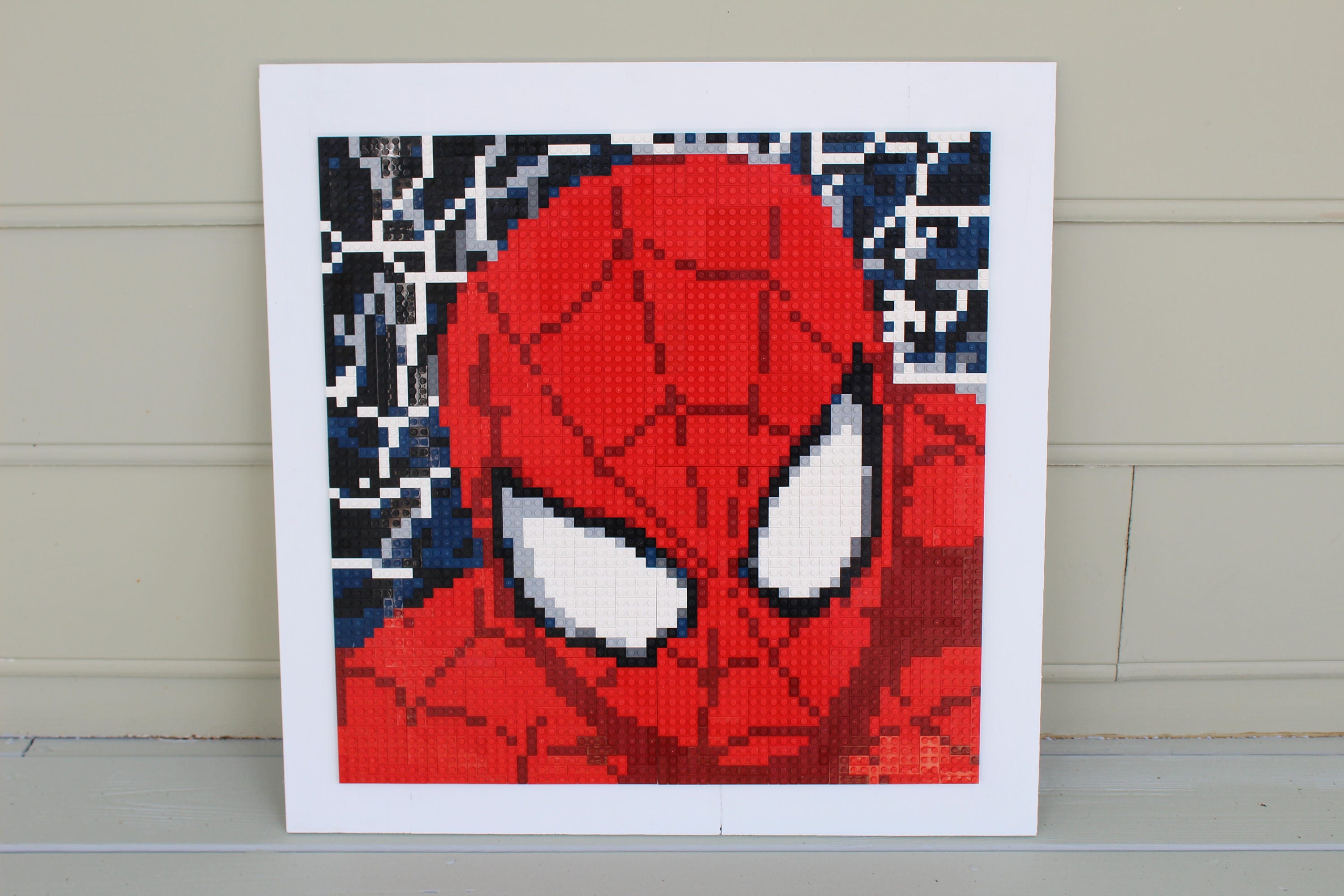 spiderman lego mosaic